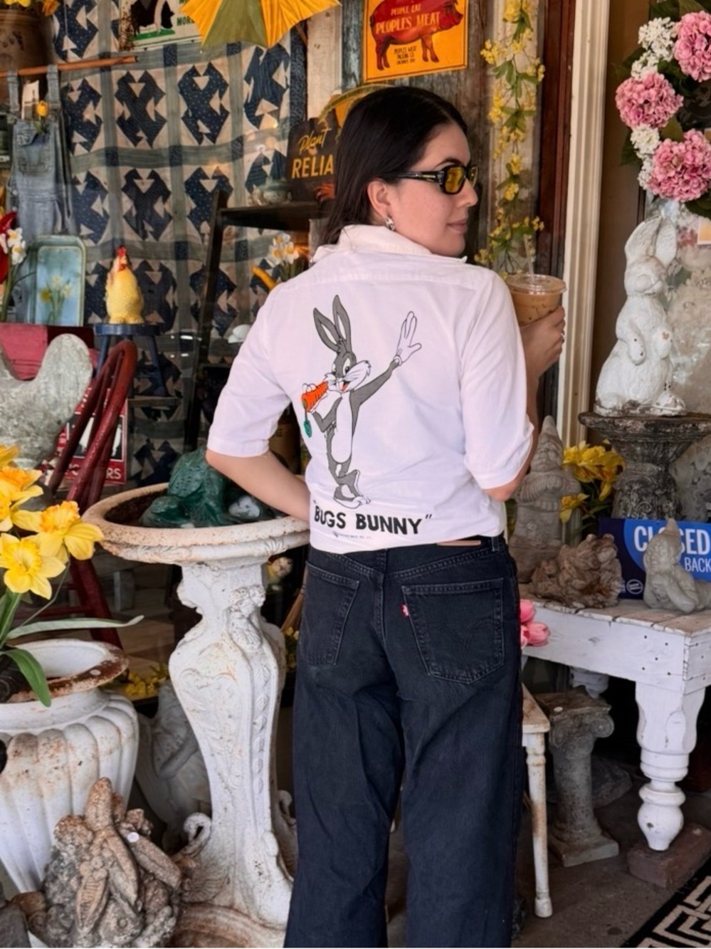 Bugs Bunny Graphic Short Sleeve Tee - White